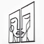 Wallity Woman Face Escultura de Pared en Negro